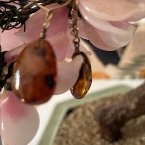 Elegant Amber Drop Earrings